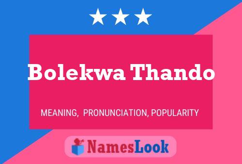 Постер имени Bolekwa Thando