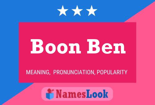 Постер имени Boon Ben