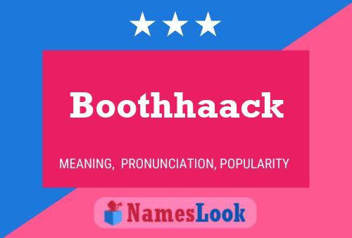 Постер имени Boothhaack