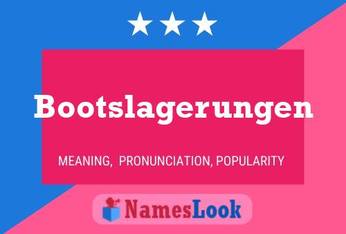 Постер имени Bootslagerungen