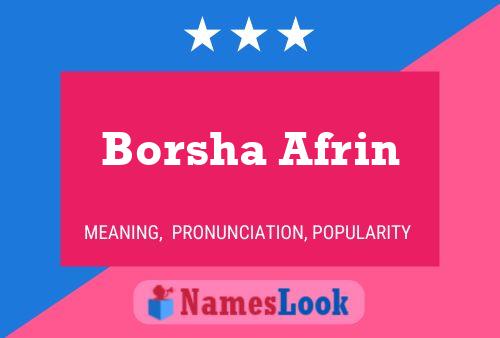 Постер имени Borsha Afrin