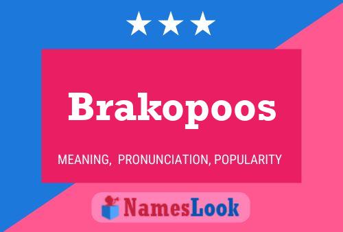 Постер имени Brakopoos