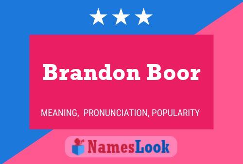 Постер имени Brandon Boor