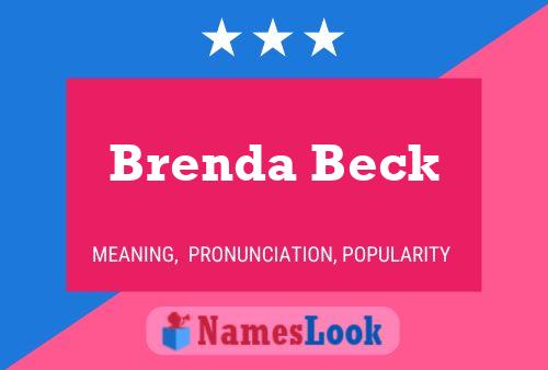 Постер имени Brenda Beck