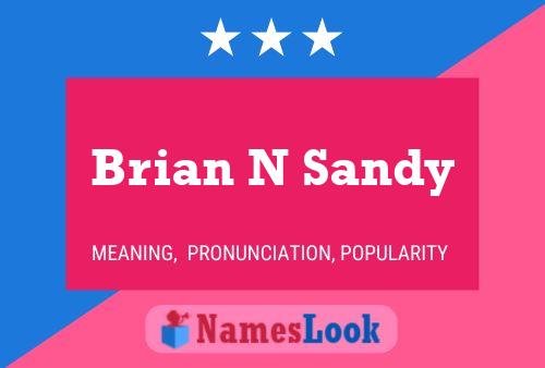 Постер имени Brian N Sandy