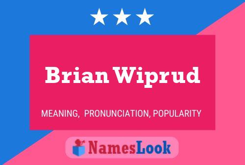 Постер имени Brian Wiprud