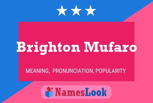 Постер имени Brighton Mufaro