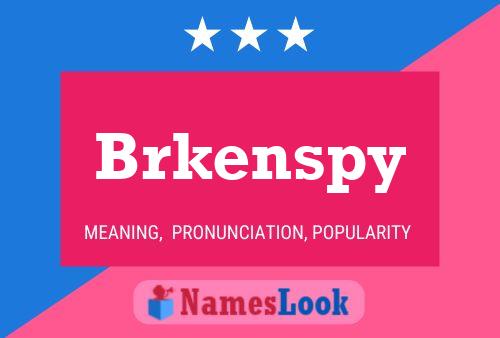 Постер имени Brkenspy