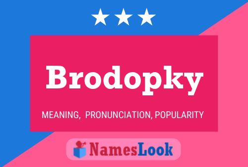 Постер имени Brodopky