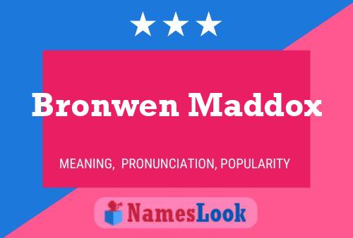 Постер имени Bronwen Maddox