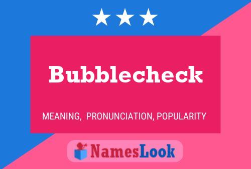 Постер имени Bubblecheck