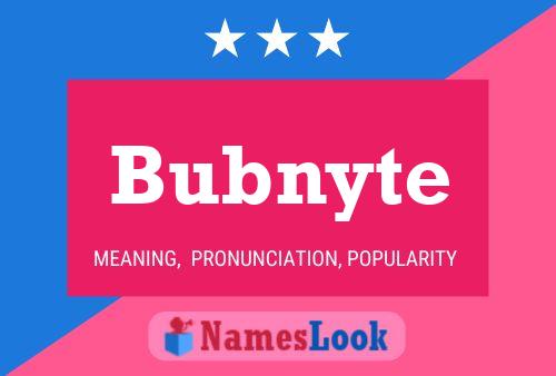 Постер имени Bubnyte