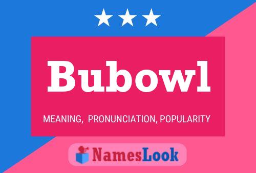 Постер имени Bubowl