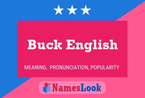 Постер имени Buck English