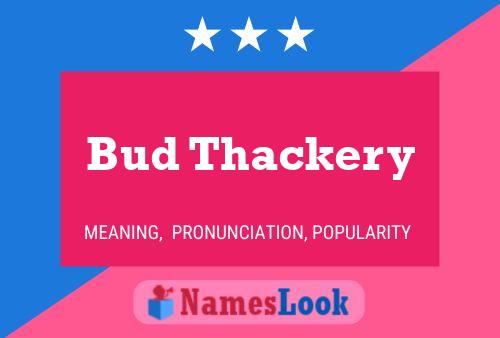 Постер имени Bud Thackery