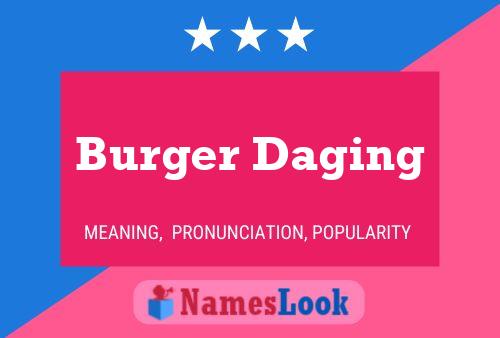 Постер имени Burger Daging