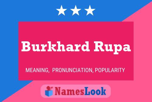 Постер имени Burkhard Rupa