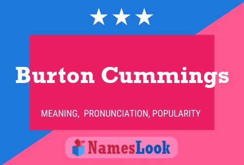 Постер имени Burton Cummings