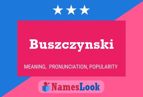 Постер имени Buszczynski