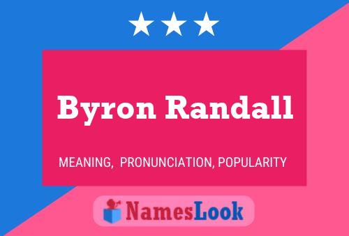 Постер имени Byron Randall