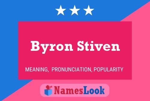 Постер имени Byron Stiven