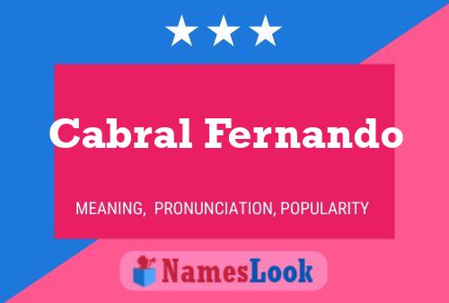 Постер имени Cabral Fernando