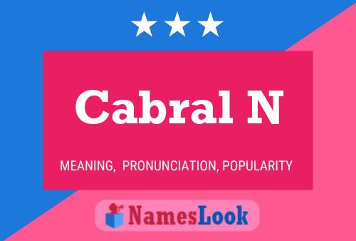 Постер имени Cabral N