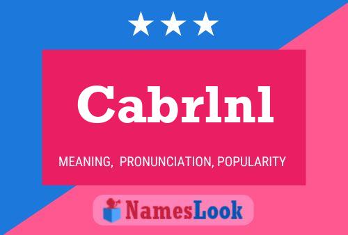 Постер имени Cabrlnl