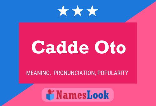 Постер имени Cadde Oto