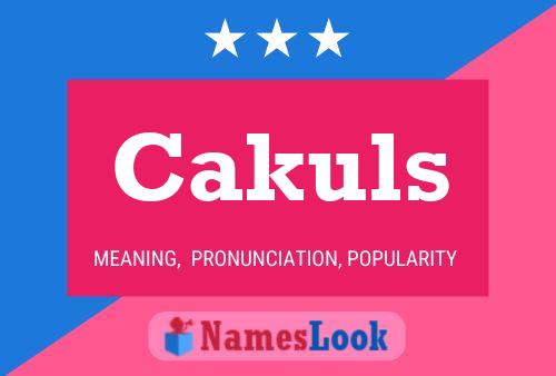 Постер имени Cakuls