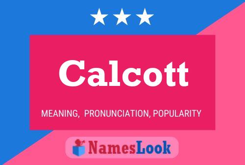 Постер имени Calcott