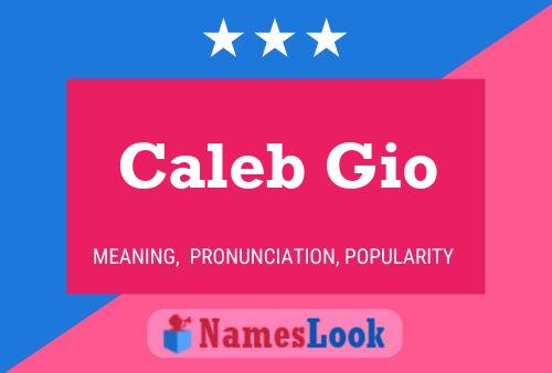 Постер имени Caleb Gio