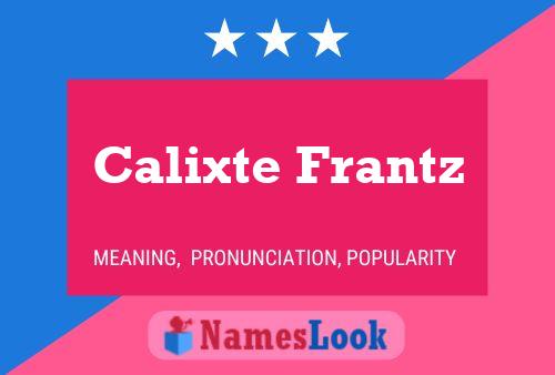 Постер имени Calixte Frantz