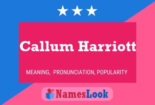 Постер имени Callum Harriott