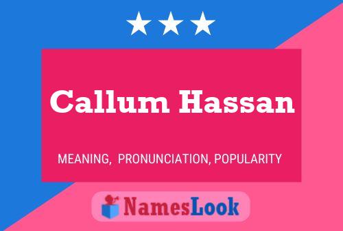 Постер имени Callum Hassan