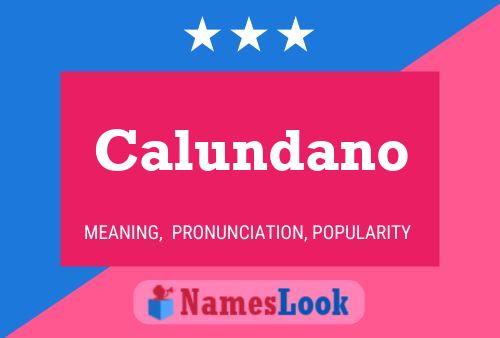 Постер имени Calundano