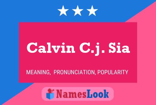 Постер имени Calvin C.j. Sia