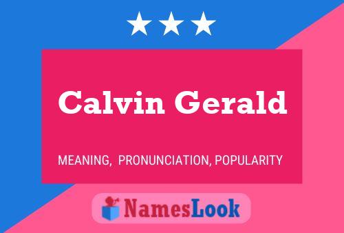 Постер имени Calvin Gerald