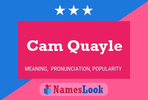 Постер имени Cam Quayle