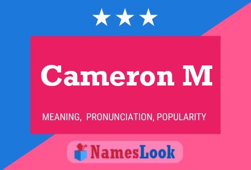 Постер имени Cameron M