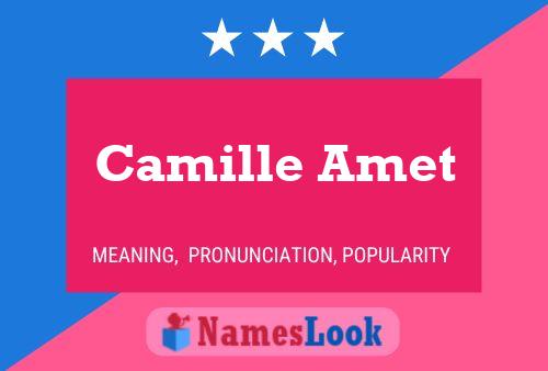 Постер имени Camille Amet