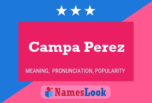 Постер имени Campa Perez