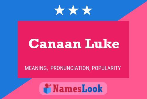 Постер имени Canaan Luke