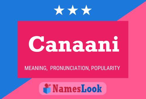 Постер имени Canaani