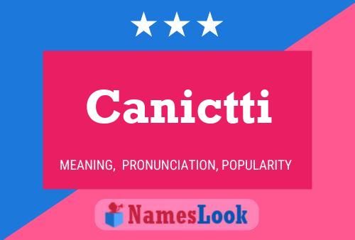 Постер имени Canictti