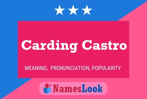 Постер имени Carding Castro