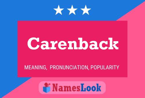 Постер имени Carenback