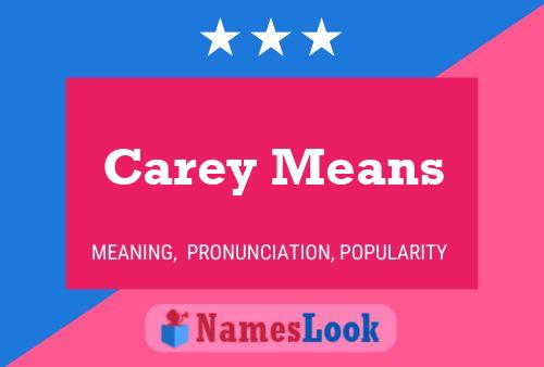 Постер имени Carey Means