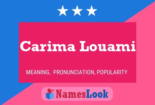 Постер имени Carima Louami