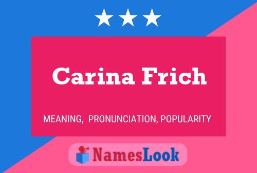 Постер имени Carina Frich